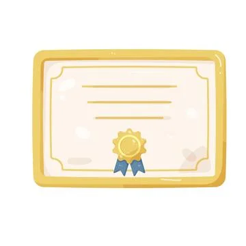 Illustration of certificate Stock Illustration