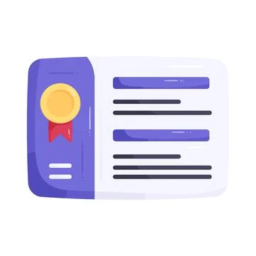 Illustration of certificate Stock Illustration