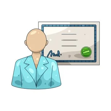 Illustration of Certification Stock Illustration
