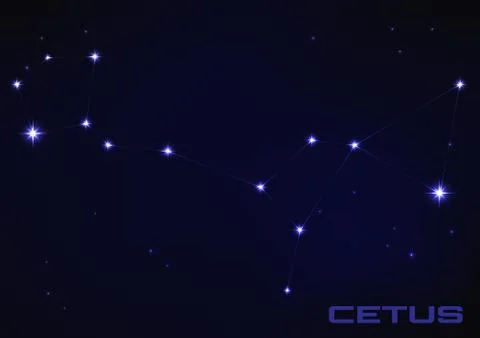 Illustration of cetus constellation Stock Illustration