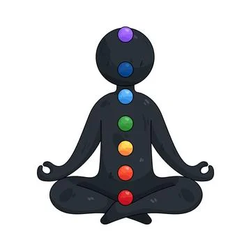 Illustration of chakra meditation Stock Illustration