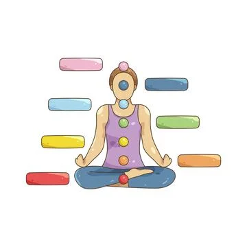 Illustration of chakra meditation Stock Illustration