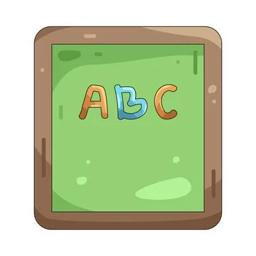 Illustration of chalkboard with ABC letters Stock Illustration