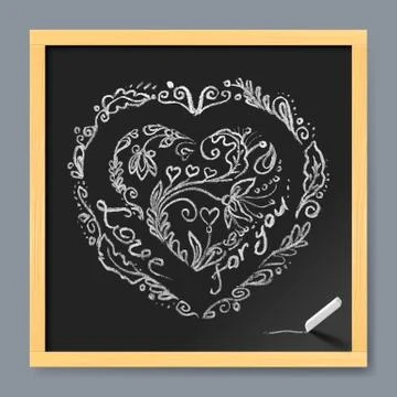 Illustration on chalkboard Illustrazione stock