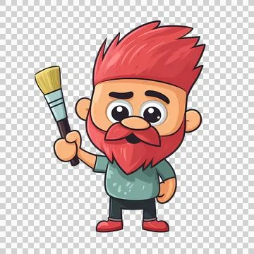  illustration of a character holding a camera Stock Illustration