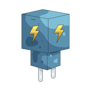 Illustration of charging adapter Stock Illustration