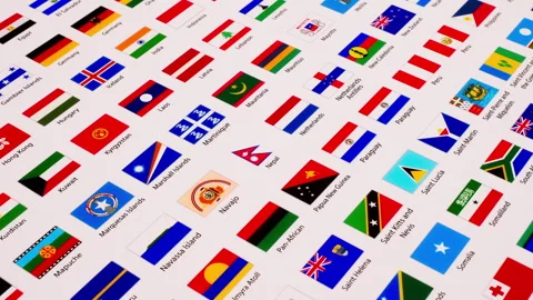 An illustration chart or poster in a diagonal position revealing different Stock Footage 252660987