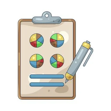 Illustration of Chart report Stock Illustration