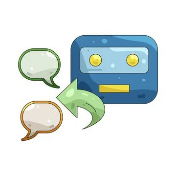 Illustration of chat bot Ilustração Stock