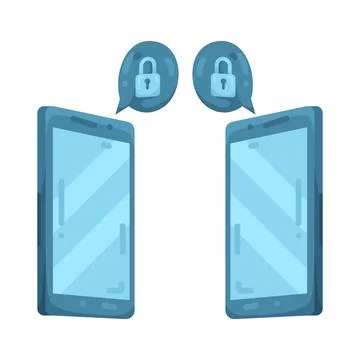 Illustration of chat lock Stock Illustration