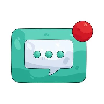 Illustration of chat notification Stock Illustration