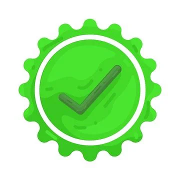 Illustration of check mark Illustrazione stock