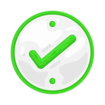 Illustration of check mark Illustrazione stock