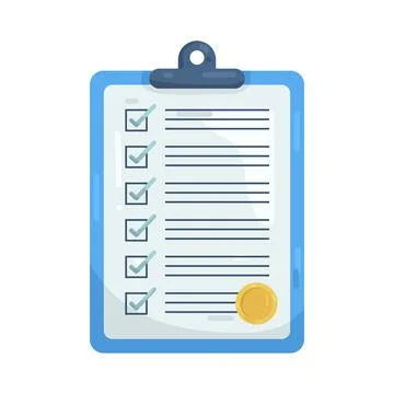 Illustration of checklist board Stock Illustration