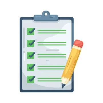 Illustration of checklist 스톡 일러스트