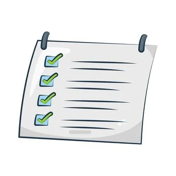 Illustration of checklist Illustrazione stock
