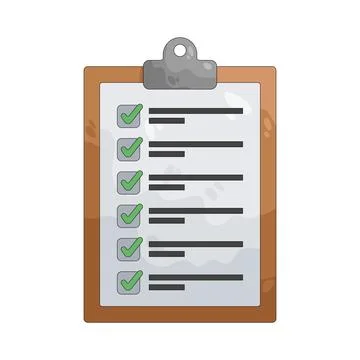 Illustration of checklist Stock Illustration