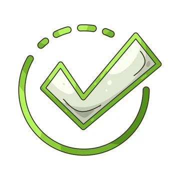 Illustration of checkmark 스톡 일러스트