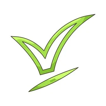 Illustration of checkmark Illustrazione stock