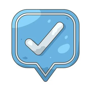 Illustration of checkmark Illustrazione stock