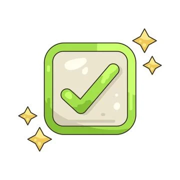 Illustration of checkmark Illustrazione stock