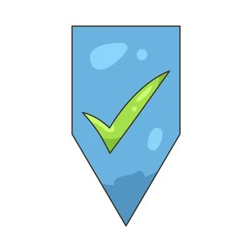 Illustration of checkmark Illustrazione stock
