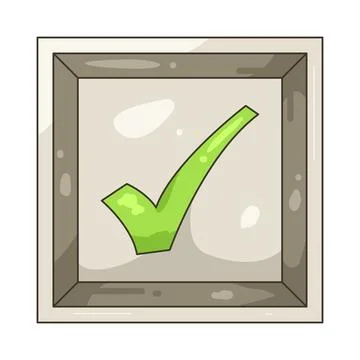 Illustration of checkmark Illustrazione stock