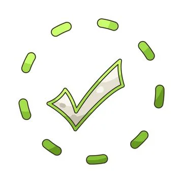 Illustration of checkmark Illustrazione stock