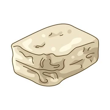 Illustration of cheese block Stock Illustration