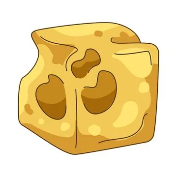Illustration of cheese cube Stock Illustration