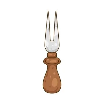 Illustration of cheese fork Stock Illustration