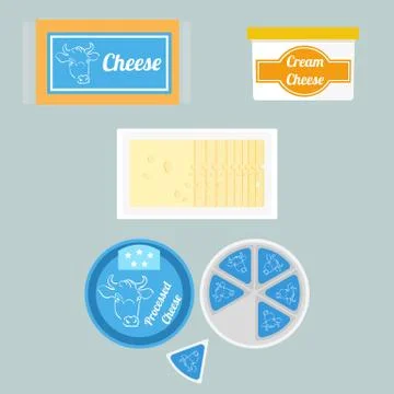 Illustration of cheese in the package Stock Illustration