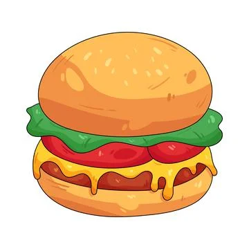 Illustration of cheeseburger Stock Illustration