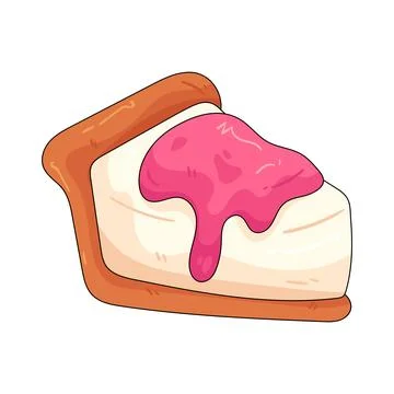 Illustration of cheesecake slice イラスト素材
