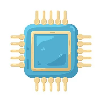 Illustration of chip 库存插图