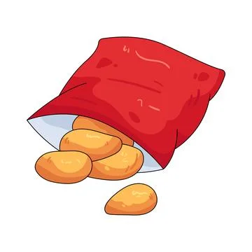 Illustration of chips bag Stock Illustration