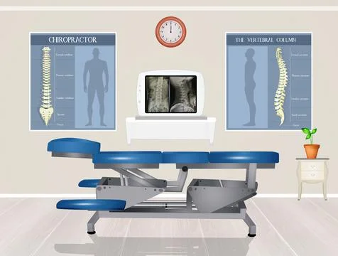 Illustration of chiropractic study Stock Illustration
