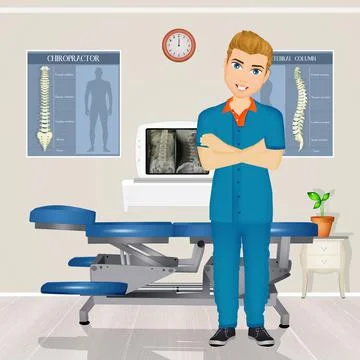 Illustration of the chiropractor Stock Illustration