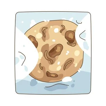 Illustration of chocolate chip cookie wrapper Stock Illustration