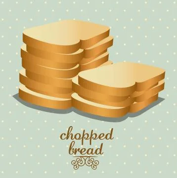 Illustration of chopped bread, bakery icon, vector illustration Stock Illustration
