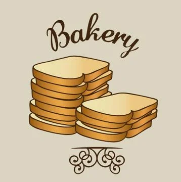 Illustration of chopped bread, bakery icon, vector illustration 스톡 일러스트