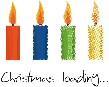 Illustration Christmas Loading Candle Stock Illustration