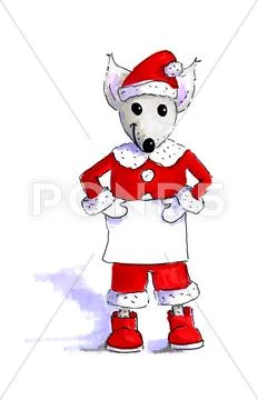 Illustration Christmas mouse Stock Illustration
