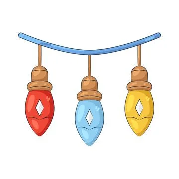 Illustration of Christmas string light Illustrazione stock