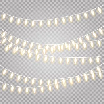 Illustration of  Christmas string lights on a checkered background Stock Illustration