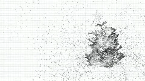 Illustration of Christmas tree with a star Stock Illustration