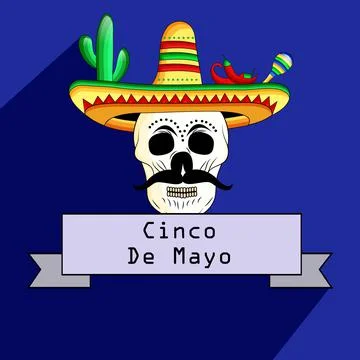 Illustration of Cinco De Mayo background Illustrazione stock