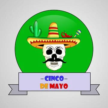 Illustration of Cinco De Mayo background Illustrazione stock