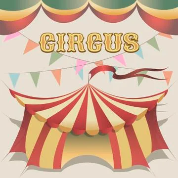 Illustration of circus tent Stock Illustration