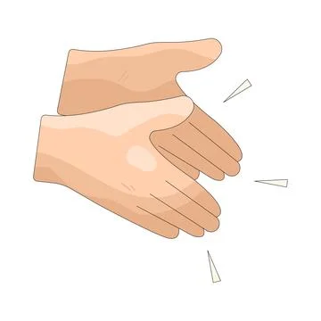 Illustration of clapping hand Stock Illustration